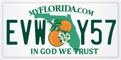 FL license plate EVWY57