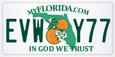 FL license plate EVWY77