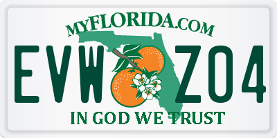FL license plate EVWZ04