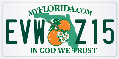 FL license plate EVWZ15
