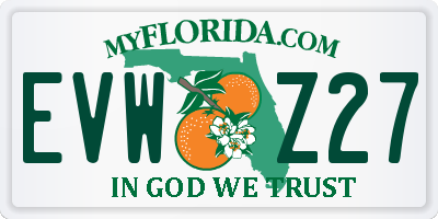 FL license plate EVWZ27