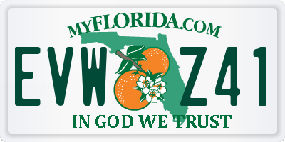 FL license plate EVWZ41