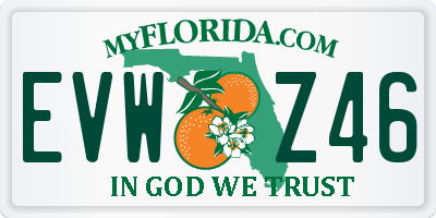 FL license plate EVWZ46