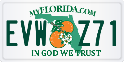 FL license plate EVWZ71