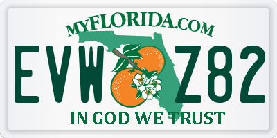 FL license plate EVWZ82