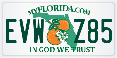 FL license plate EVWZ85