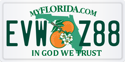FL license plate EVWZ88