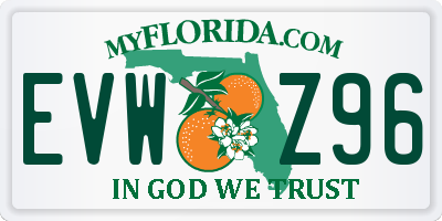 FL license plate EVWZ96