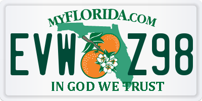 FL license plate EVWZ98