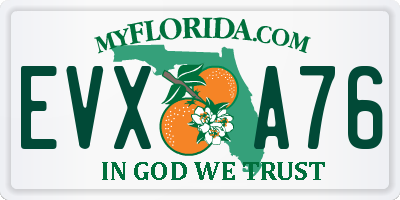 FL license plate EVXA76