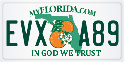 FL license plate EVXA89