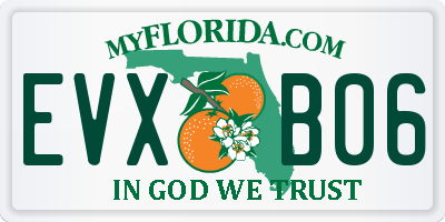 FL license plate EVXB06