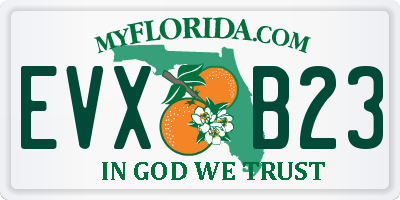 FL license plate EVXB23