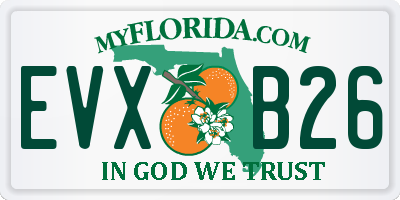 FL license plate EVXB26