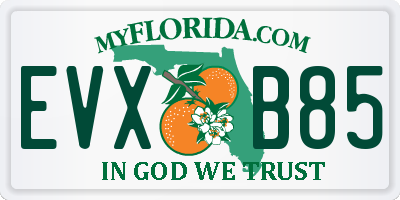 FL license plate EVXB85