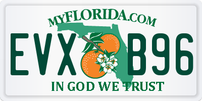 FL license plate EVXB96