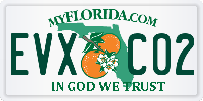 FL license plate EVXC02