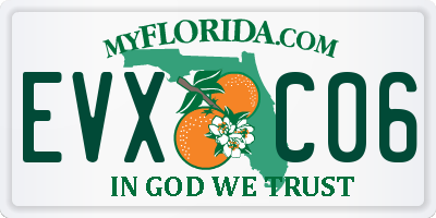 FL license plate EVXC06