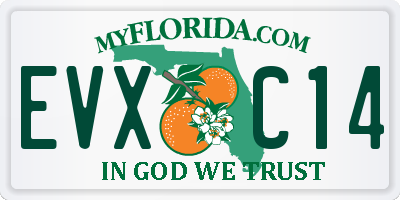 FL license plate EVXC14