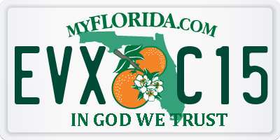 FL license plate EVXC15