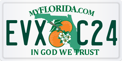 FL license plate EVXC24