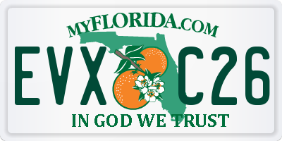 FL license plate EVXC26