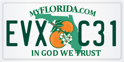 FL license plate EVXC31