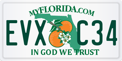 FL license plate EVXC34