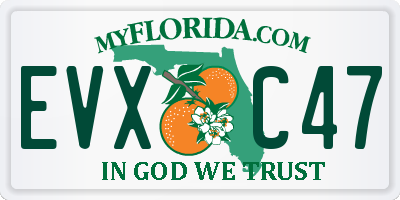 FL license plate EVXC47