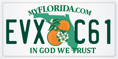 FL license plate EVXC61