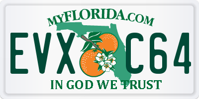 FL license plate EVXC64
