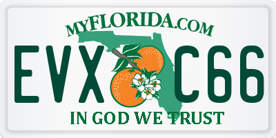 FL license plate EVXC66