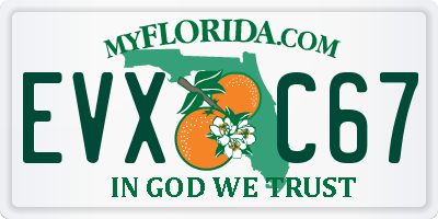 FL license plate EVXC67