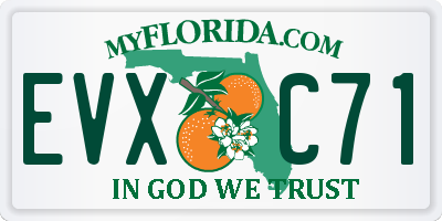 FL license plate EVXC71