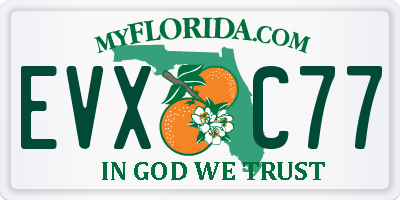 FL license plate EVXC77
