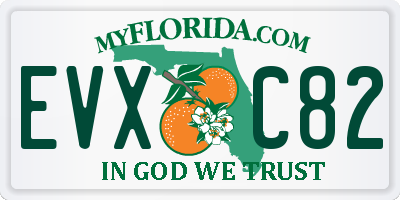 FL license plate EVXC82