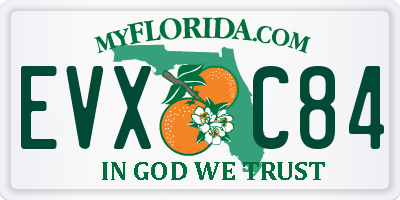 FL license plate EVXC84