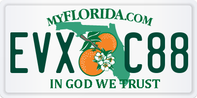 FL license plate EVXC88