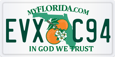 FL license plate EVXC94