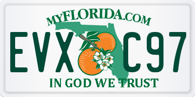 FL license plate EVXC97