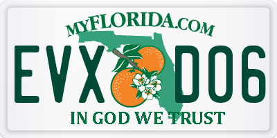 FL license plate EVXD06