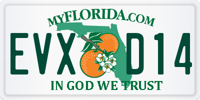 FL license plate EVXD14