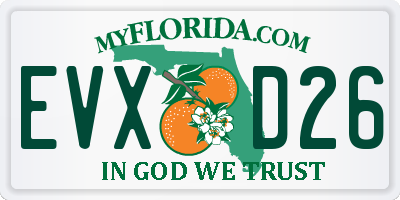 FL license plate EVXD26