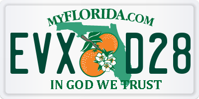 FL license plate EVXD28