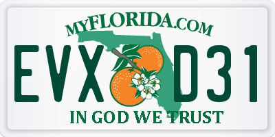 FL license plate EVXD31