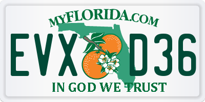 FL license plate EVXD36