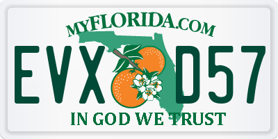 FL license plate EVXD57