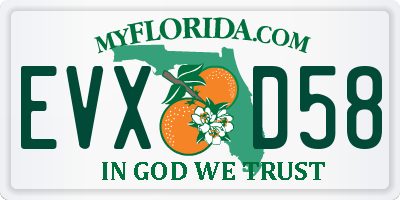 FL license plate EVXD58