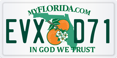 FL license plate EVXD71