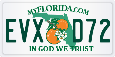 FL license plate EVXD72